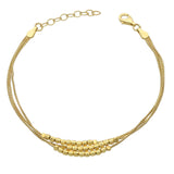 Pulseira delicada banhada a ouro