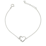 Pulseira delicada em prata 925 com zircônia