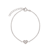 Pulseira delicada em prata 925 com zircónia