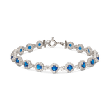 Pulseira de tenis em prata 925 com zircónia azul