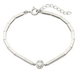 Pulseira delicada em prata 925 com zircônia