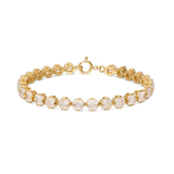 Pulseira de tenis, Banhado a Ouro, Zircónia de cultivo