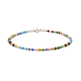Pulseira para Tornozelo, Prata de lei 925, Vidro cristal
