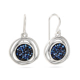 Pendentes em prata 925 com cristais Swarovski azuis
