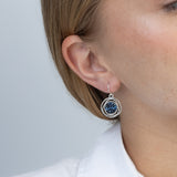 Pendentes em prata 925 com cristais Swarovski azuis