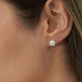 Brincos de placa prata 925 com pérola