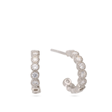 Argolas em prata 925 com zircónias