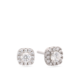 Brincos de placa em prata 925 com zircónia