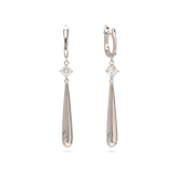Pendentes em prata 925 com zircónia