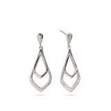 Pendentes em prata 925 com zircónia