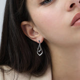 Pendentes em prata 925 com zircónia
