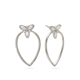 Pendentes flor em prata 925 com zircónias