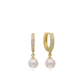Pendentes banhados a ouro com zircónia e swarovski
