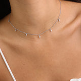 Colar choker, Prata de lei 925, Zircónia de cultivo