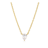 Fio com pendente banhado a ouro com zircónia
