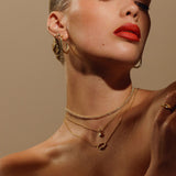 Colar choker banhado a ouro com zircónias