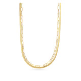 Colar duplo banhado a ouro