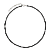 Colar choker tenis em prata 925 com zircónias pretas
