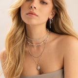 Colar choker, Prata de lei 925, Zircónia de cultivo, Vidro cristal