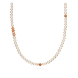Colar de pérolas banhado a ouro com jadeíte