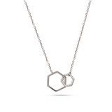 Fio com pendente em prata 925 com zircónia