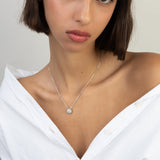 Fio com pendente em prata 925 com zircónias