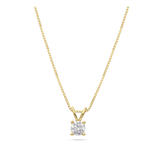 Fio com pendente banhado a ouro com zircónia