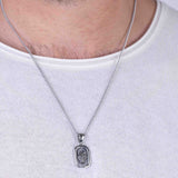 Colar masculino em aço inoxidável