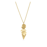 Fio com pendente banhado a ouro com acabamento escovado
