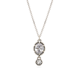 Fio com pendente em prata 925 com zircónia