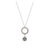 Fio com pendente em prata 925 com cristal swarovski