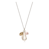 Fio com pendente, Prata de lei 925, Cristal Swarovski de cultivo, Swarovski de cultivo
