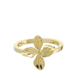 Anel flor banhado a ouro