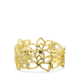 Anel flores banhado a ouro