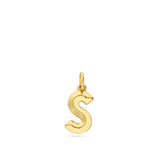 Pingente S banhado a ouro
