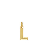 Pingente L banhado a ouro