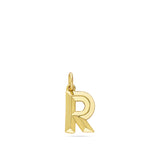Pingente R banhado a ouro