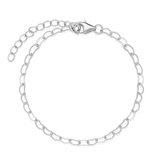 Pulseira delicada em prata 925 coração
