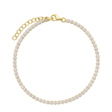 Pulseira de tenis banhada a ouro com zircónias