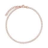 Pulseira de ténis banhada a ouro rosa com zircónias transparentes