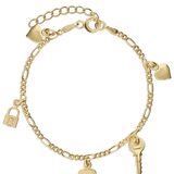 Pulseira delicada banhada a ouro