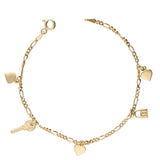 Pulseira delicada banhada a ouro