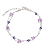 Pulseira Delicada, Prata de lei 925, Cristal Swarovski de cultivo