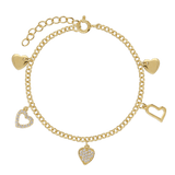 Pulseira delicada em prata 925 com zircónias