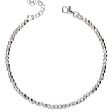 Pulseira de bolinhas em prata 925