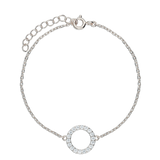 Pulseira Delicada, Prata, Zircónia de cultivo