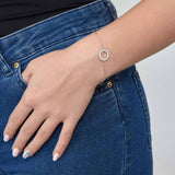 Pulseira Delicada, Prata, Zircónia de cultivo