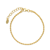 Pulseira delicada banhada a ouro