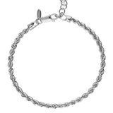 Pulseira twisted em prata de lei 925