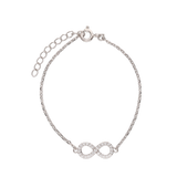Pulseira delicada em prata 925 com zircónia